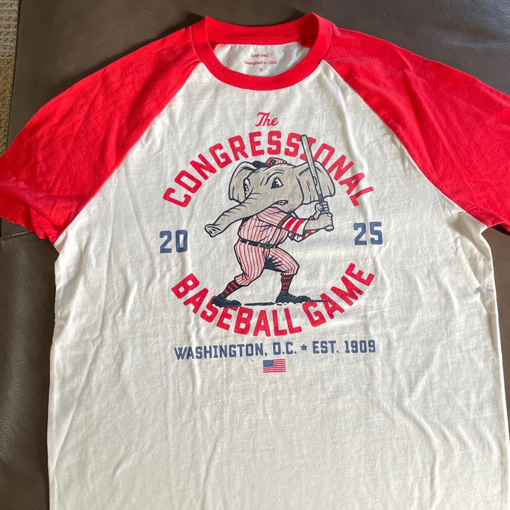 GAP Red and White congressional Baseball Graphic Tee